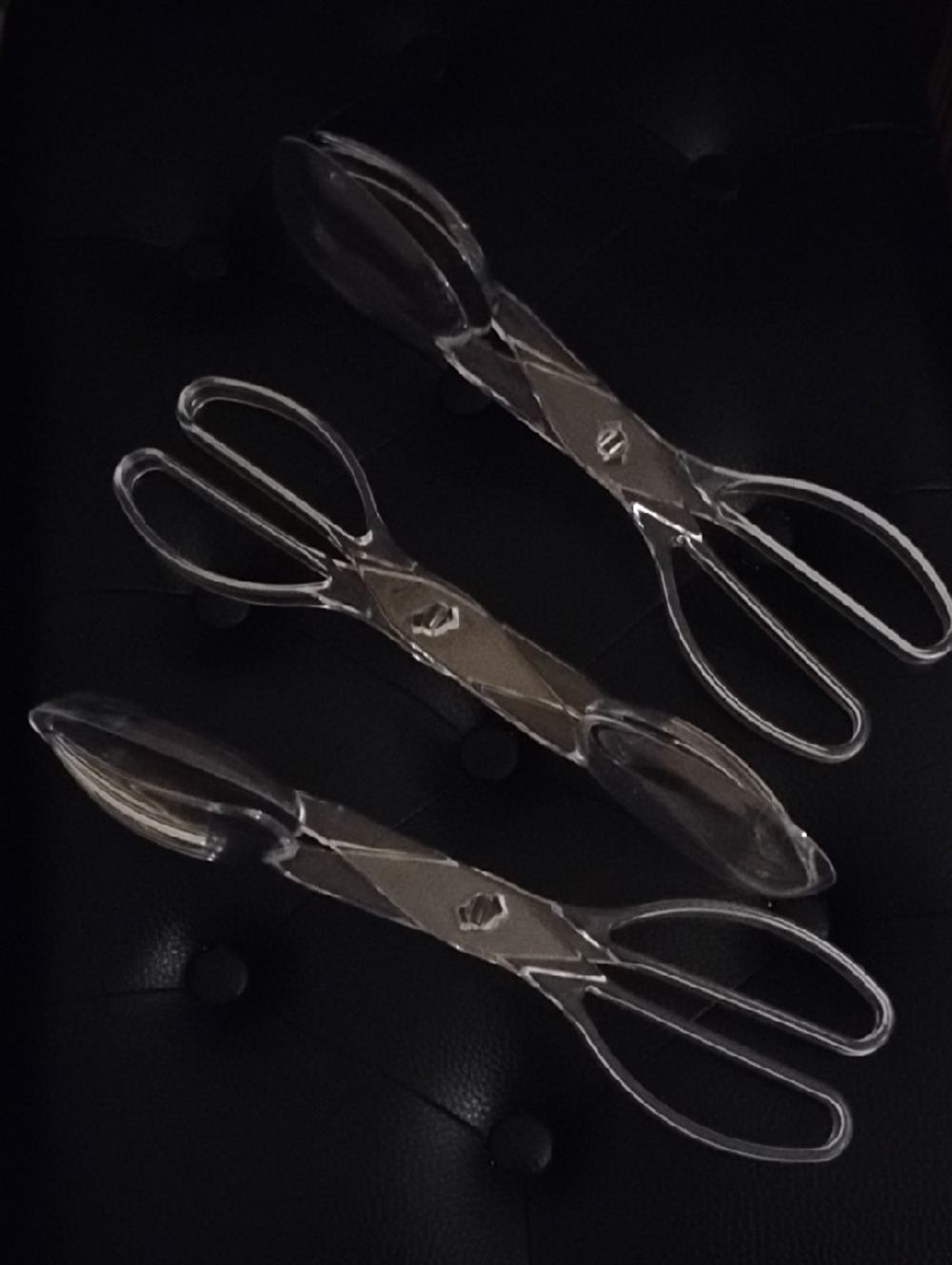 Set of 3 Clear Plastic Multi-Purpose Clips Fork & Spoon ends Salads Grabbers